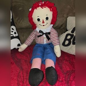 Raggedy Andy Doll Large 30 Inches Cloth Doll